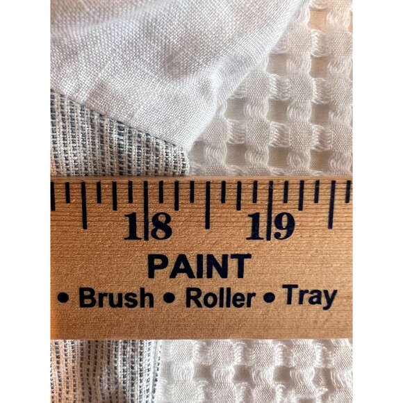 Lou & Grey Loft Linen Asymmetrical Zip Front Jacket Blue White Striped Women's S - Picture 7 of 10